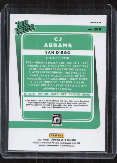 2021 Panini Donruss Optic Holo CJ Abrams Rated Prospect #RP9