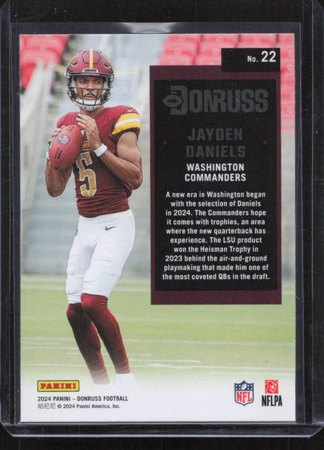 2024 Panini - Donruss Jayden Daniels #22 RC