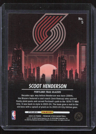 2023-24 Panini NBA Hoops Scoot Henderson #00 RC