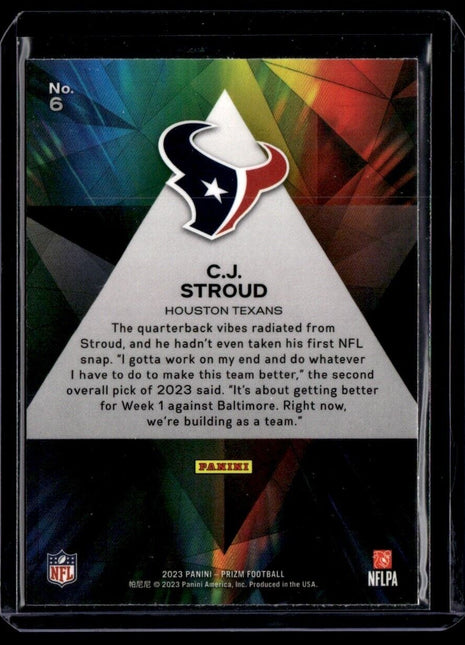 2023 Panini Prizm Prizmatic C.J. Stroud Houston Texans #6