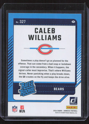 2024 Panini Donruss Football Caleb Williams #327 Green Press Proof Rated Rookie