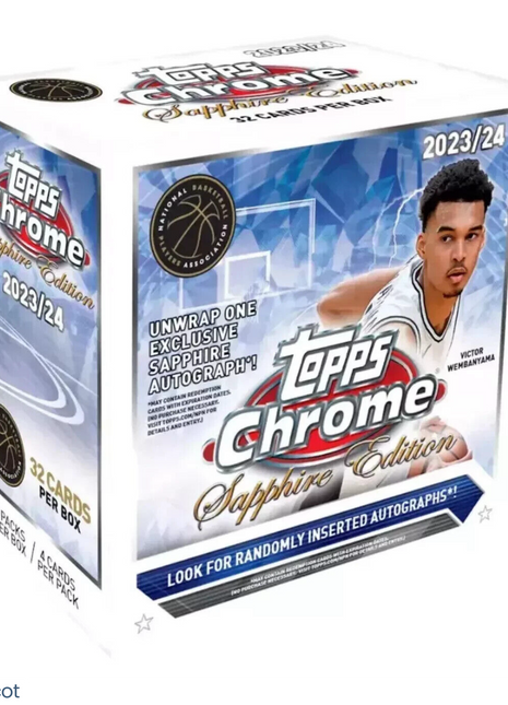 2023-24 Topps Chrome NBA Basketball Sapphire Edition Sealed Box In Hand