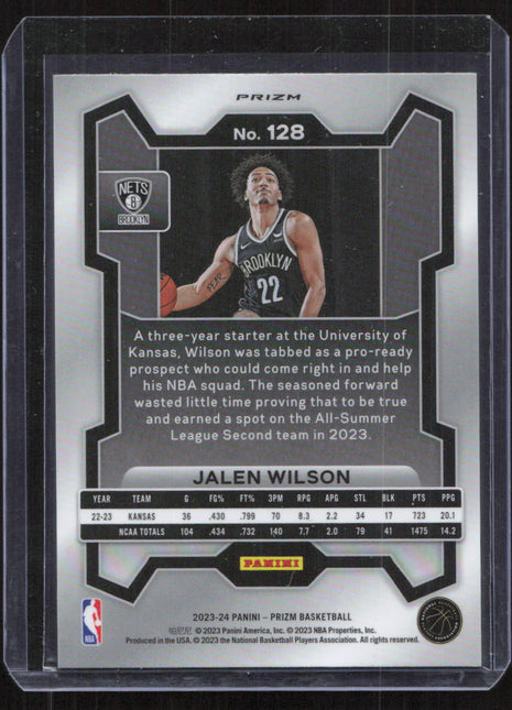 2023 Panini Prizm Jalen Wilson #128 red white blue