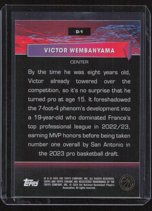 2023 Topps Victor Wembanyama #D-1 RC