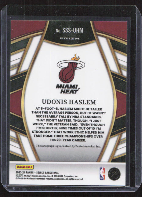 2023 Panini Select Udonis Haslem #SSS-UHM Prizm Auto