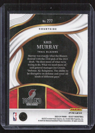 2023 Panini Select Kris Murray #277 Orange Flash RC