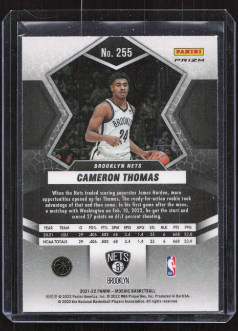 2021 Panini Mosaic Cameron Thomas #255 Mosaic RC