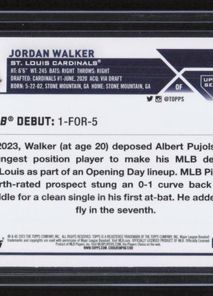 2023 Topps Update Jordan Walker Rookie Debut #US122