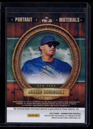 2022 Panini Diamond Kings Jasson Dominguez #PM-JD Portrait Materials