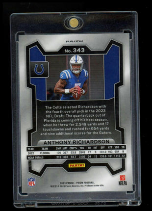 2023 Panini Prizm Anthony Richardson #343 Green Wave