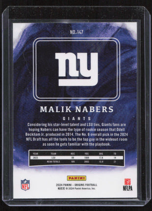 2024 Panini Malik Nabers #147 RC