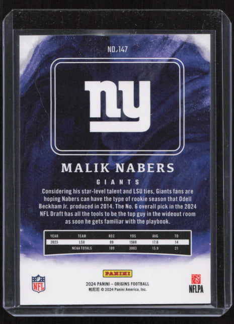 2024 Panini Malik Nabers #147 RC