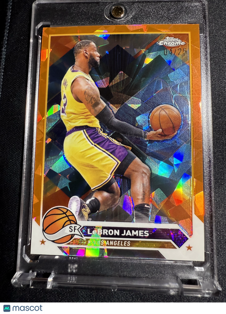 2023-24 Topps Chrome Sapphire LeBron James #23 Orange #4/25