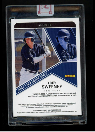 2022 Panini Three and Two Baseball Trey Sweeney #LSS-TS 30/35 Lone Star Auto