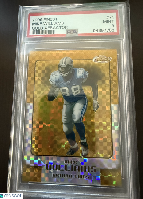 2006 Finest Mike Williams #71 Gold Xfractor PSA 9