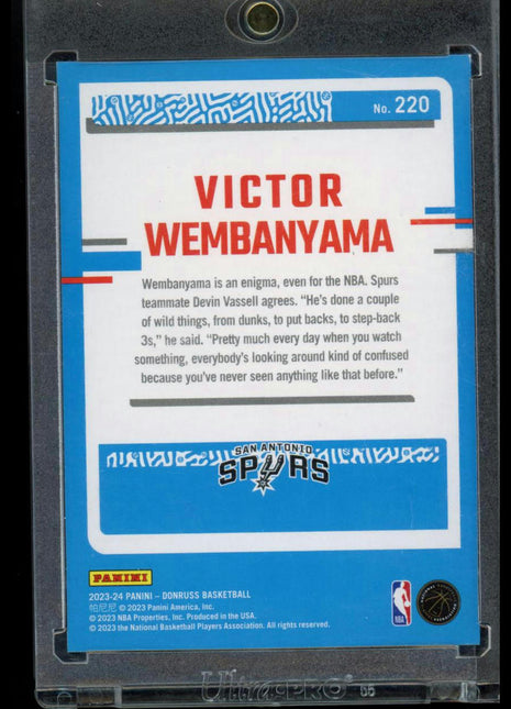 2023-24 Panini Donruss Victor Wembanyama #220 Rated Rookie