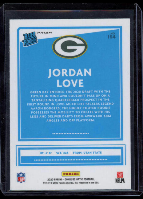 2020 Panini Donruss Optic Jordan Love #154 holo