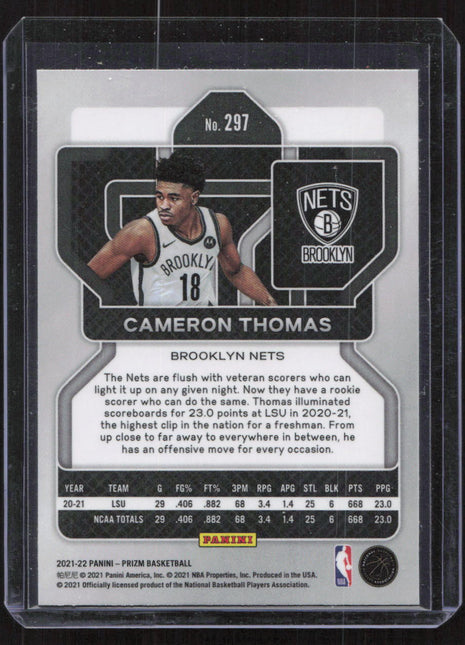 2021 Panini Prizm Cameron Thomas #297