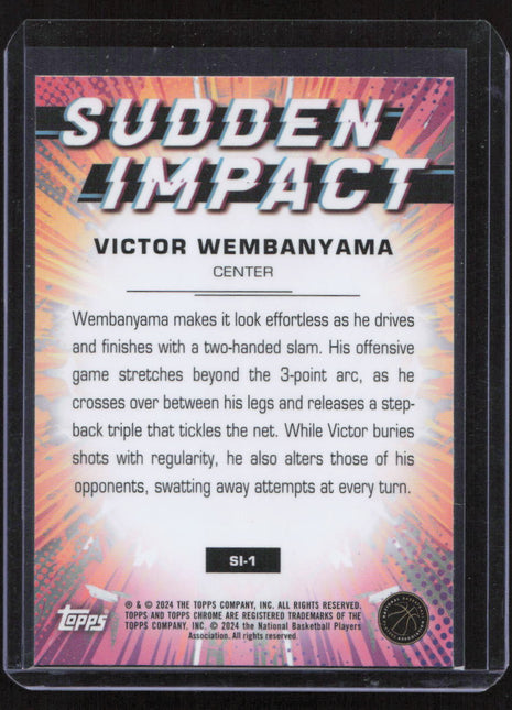 2023 Topps Chrome Victor Wembanyama #SI-1 RC