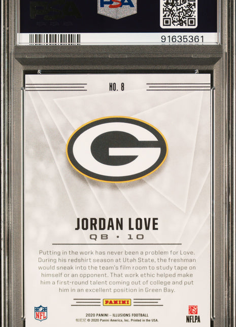 2020 Panini Illusions Jordan Love #8 Retail PSA 10