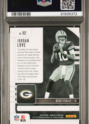 2020 Panini Absolute Jordan Love #162 PSA 10