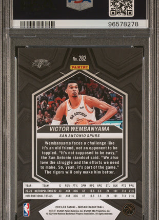 2023 Panini Mosaic Victor Wembanyama #282 City Edition PSA 9