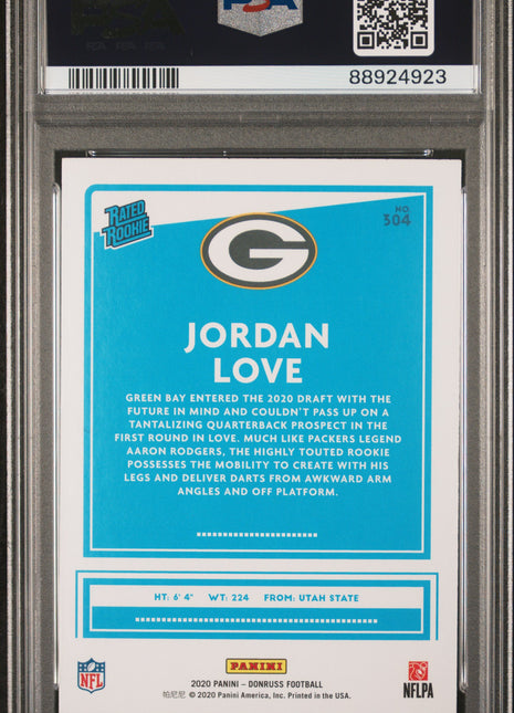 2020 Panini Donruss Jordan Love #304 PSA 10