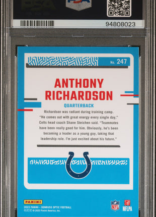 2023 Panini Donruss Optic Anthony Richardson #247 PSA 10