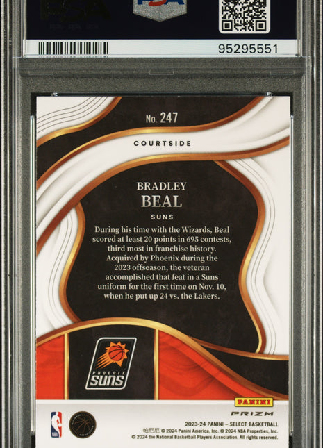 2023 Panini Select Bradley Beal #247 Elephant Prizm PSA 10