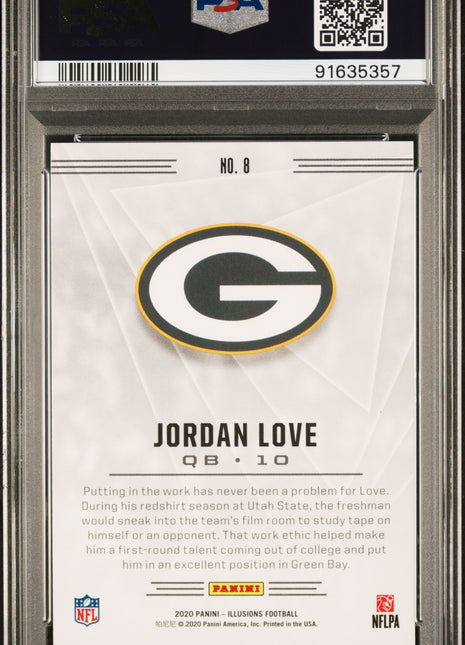 2020 Panini Illusions Jordan Love #8 Retail PSA 10