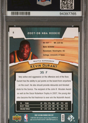 2007 Upper Deck Rookie Box Set Kevin Durant #11 Rookie Box Set PSA 9