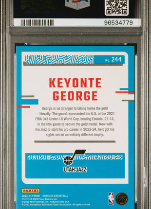 2023 Panini Donruss Keyonte George #244 Red PSA 9