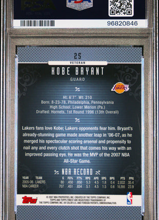 2006 Finest Kobe Bryant #25 PSA 10