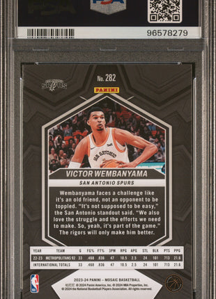 2023 Panini Mosaic Victor Wembanyama #282 City Edition PSA 9