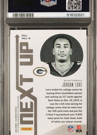 2020 Panini Playbook Next Up Jordan Love #4 Next Up PSA 10