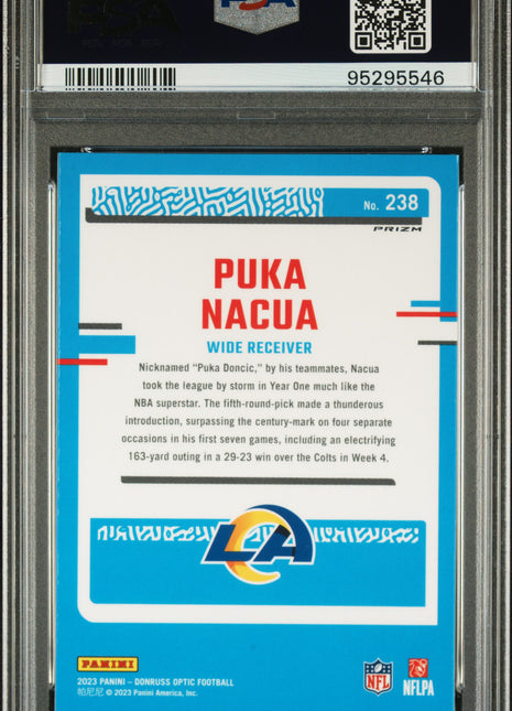 2023 Panini Donruss Optic Puka Nacua #238 Rocket PSA 10