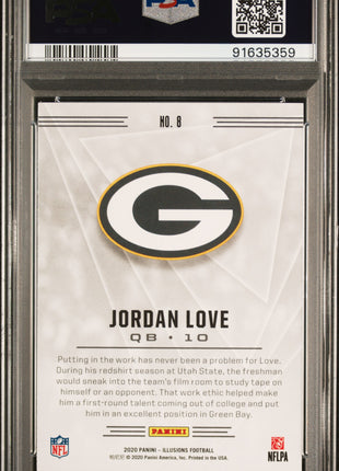 2020 Panini Illusions Jordan Love #8 Retail PSA 10