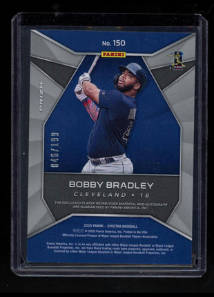 2020 Panini Spectra Bobby Bradley #150 Player Worn RC Autographed #046/199