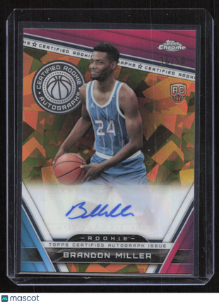 2023-24 Topps Chrome Sapphire Brandon Miller #24 Certified Autograph Gold 36/50