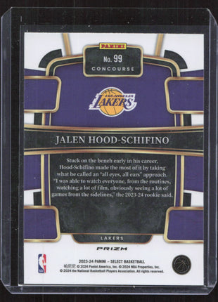 2023 Panini Select Jalen Hood-Schifino #99 Green White Purple