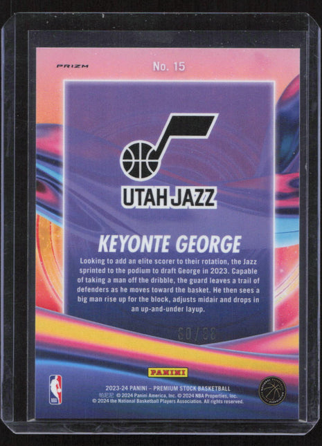 2023-24 Panini NBA Hoops Keyonte George #15 80/88 RC #15