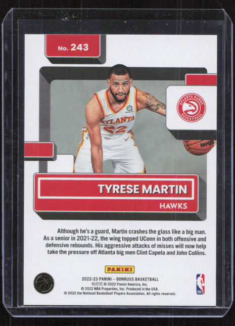 2022-23 Panini Donruss Tyrese Martin #243 Basketballs 32/75 Rated Rookie