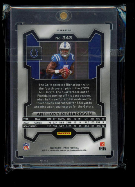 2023 Panini Prizm Anthony Richardson #343 Silver