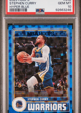 2023 Panini NBA Hoops Stephen Curry Hyper Blue #292 PSA 10