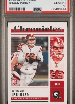 2022 Panini Chronicles Brock Purdy #41 PSA 10