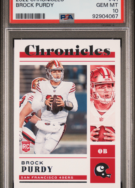 2022 Panini Chronicles Brock Purdy #41 PSA 10