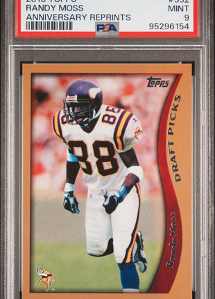 2010 Topps Anniversary Reprints Randy Moss #352 Anniversary Reprints PSA 9