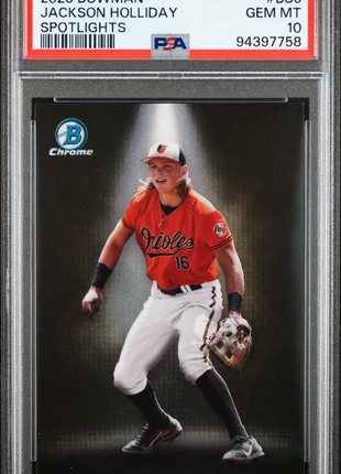 2023 Bowman Jackson Holliday PSA 10 Spotlights Chrome Baltimore Orioles #BS-6