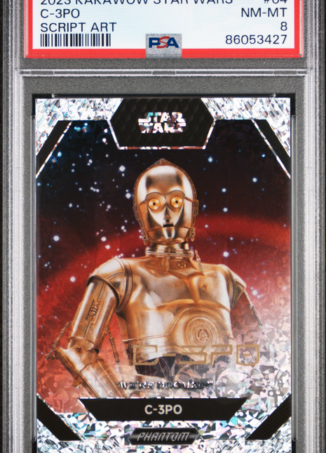 2023 Kakawow Phantom Disney100 Star Wars Script Art C-3po #04 PSA 8