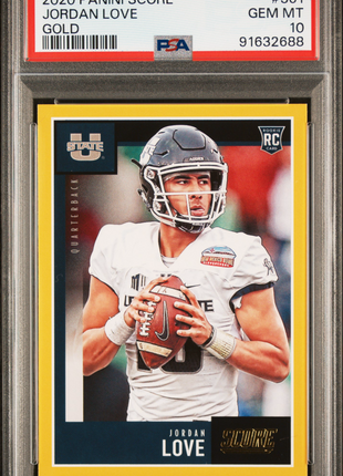 2020 Panini Score Jordan Love #361 Gold PSA 10